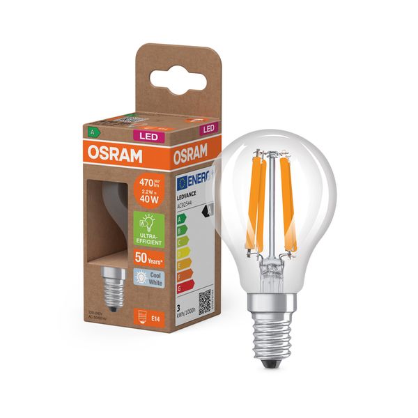 LED Classic P 40 Filament Energy efficiency class A 2.2W 840 Clear E14 - , изображение 8