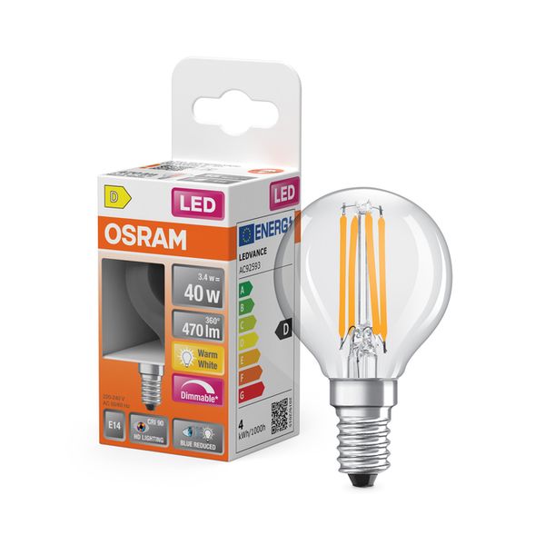 LED Superstar Plus Classic P 40 Filament DIM 3.4W 927 Clear E14 - , изображение 9