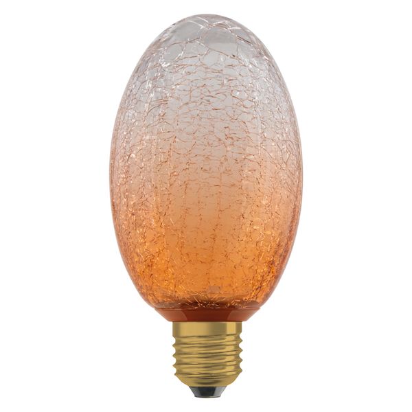DECOR LED FLAT LAMP 3.5W 827 E27 Non-Dim IN CRACKED GLASS LONG ORANGE - , изображение 4