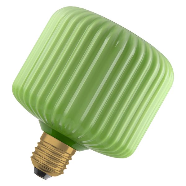 DECOR LED FLAT LAMP 3.5W 827 E27 Non-DIM IN COLOURED GLASS SQUARE GREEN - 