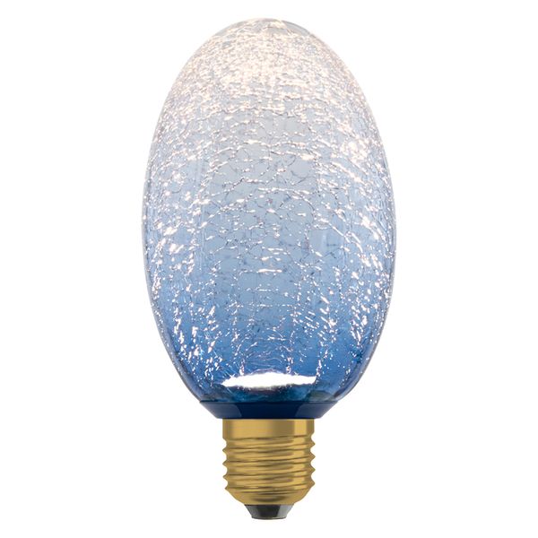 DECOR LED FLAT LAMP 3.5W 827 E27 Non-Dim IN CRACKED GLASS LONG BLUE - , изображение 16