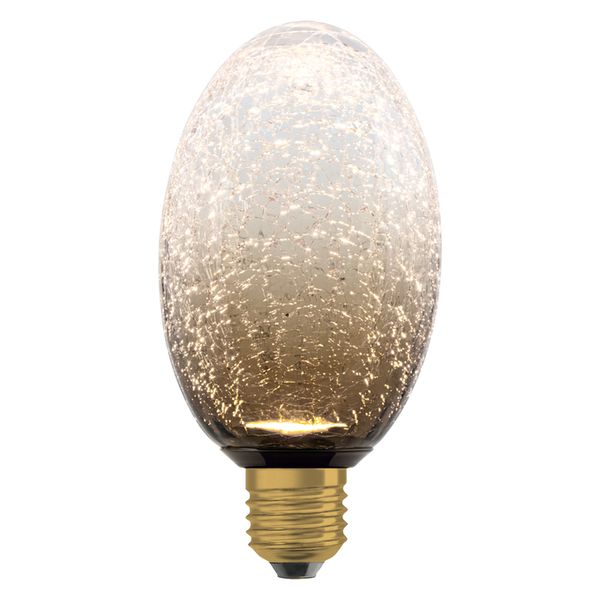 DECOR LED FLAT LAMP 3.5W 827 E27 Non-Dim IN CRACKED GLASS LONG BROWN - , изображение 16