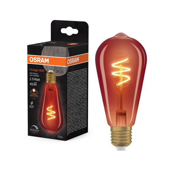 Vintage 1906 Edison 5 Spiral Filament DIM 3W 618 Copper E27 - , изображение 11