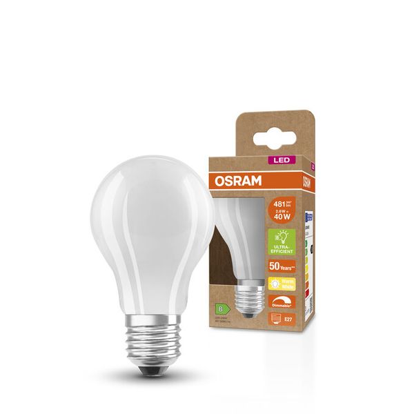 LED Classic A 40 DIM Energy efficiency class B 2.6W 827 Frosted E27 - , изображение 4