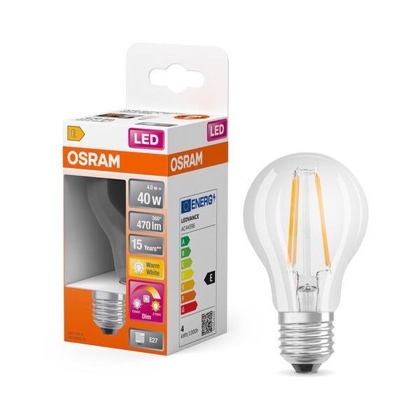 LED Superstar Plus Classic A 40 Filament Glow DIM 4W 822…827 E27 - , изображение 4