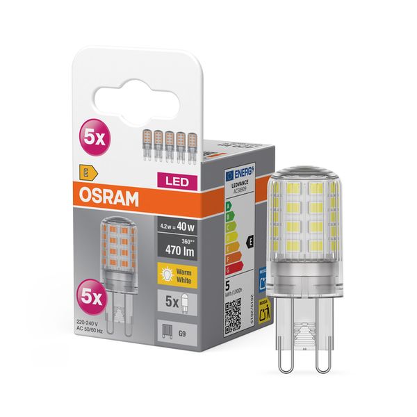 LED Base PIN 40 300° 4.2W 827 Clear G9 - , изображение 8
