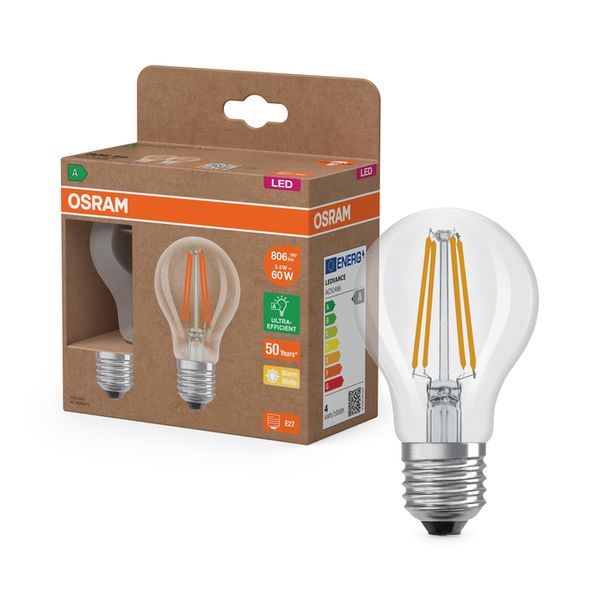 LED Classic A 60 Filament Energy efficiency class A 3.8W 827 Clear E27 - , изображение 8