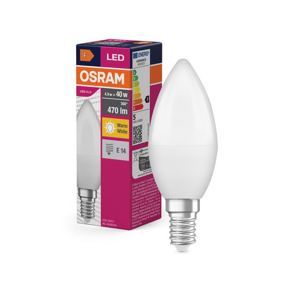 LED Value Classic B 40 4.9W 827 Frosted E14 - , изображение 8