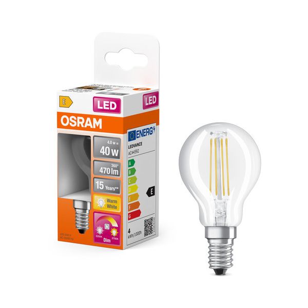 LED Superstar Plus Classic P 40 Filament Glow DIM 4W 822…827 E14 - , изображение 4