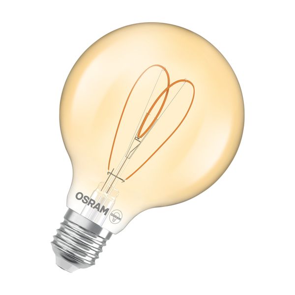 Vintage 1906 Globe 95 40 Heart Filament DIM 4.9W 922 Gold E27 - 