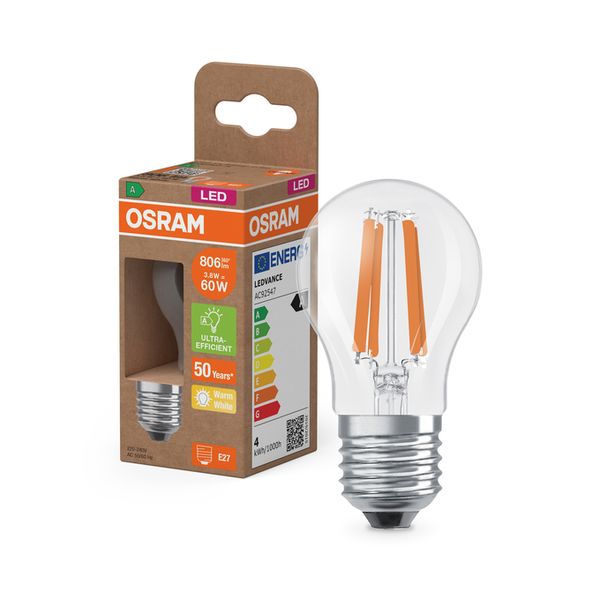 LED Classic P 60 Filament Energy efficiency class A 3.8W 827 Clear E27 - , изображение 8