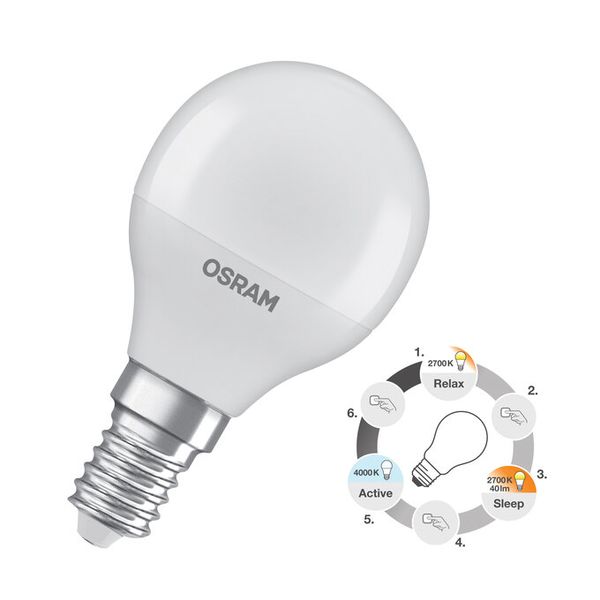 LED Superstar classic P 40 Relax/Active/Sleep 4.9W 827/840 Frosted E14 3x click - , изображение 10