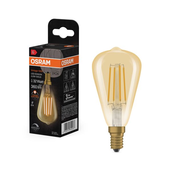 Vintage 1906 Edison 32 Filament DIM 4.8W 822 Gold E14 - , изображение 11
