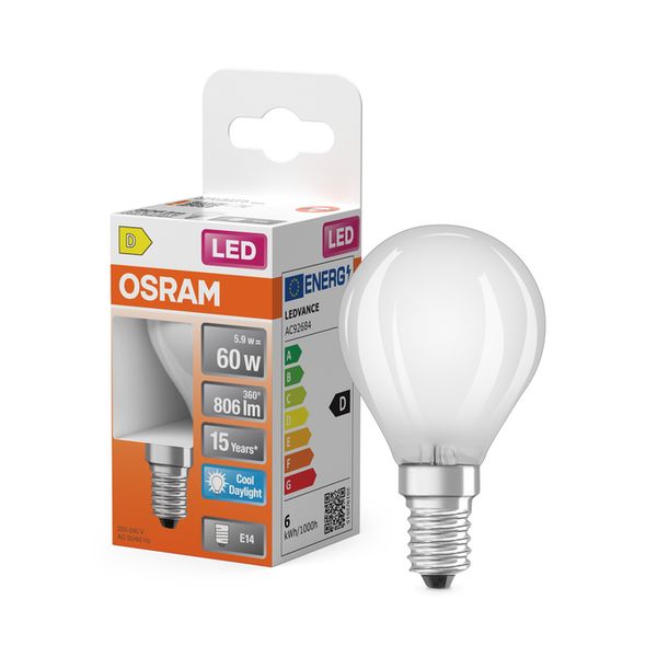 LED Star Classic P 60 Filament 5.9W 865 Frosted E14 - , изображение 4