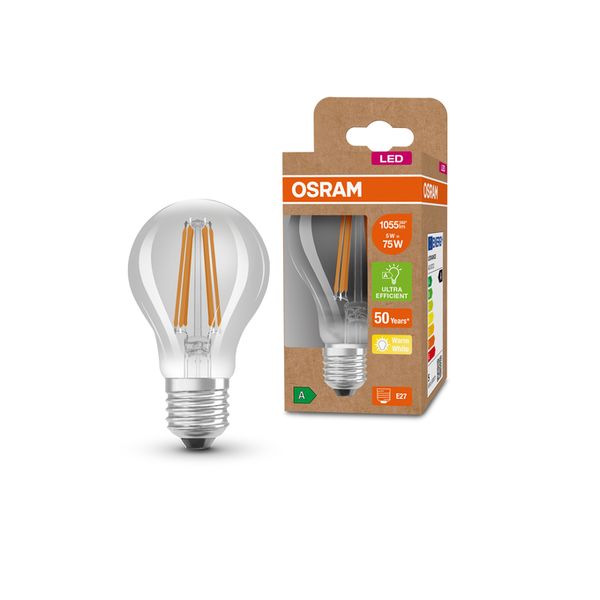 LED Classic A 75 Filament Energy efficiency class A 5W 830 Clear E27 - , изображение 4