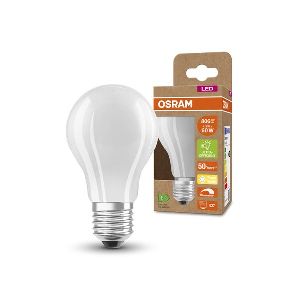 LED Classic A 60 DIM Energy efficiency class B 4.3W 827 Frosted E27 - , изображение 6