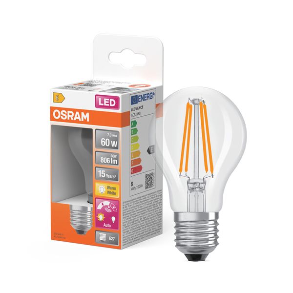 LED Star Classic A 60 Filament Daylight Sensor 7.3W 827Clear E27 - , изображение 8