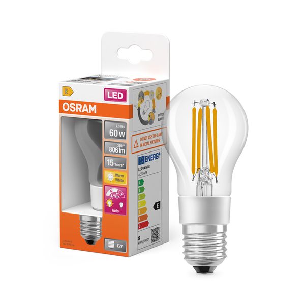 LED Star Classic A 60 Filament Motion & Daylight sensor 7.3W 827 Clear E27 - , изображение 8