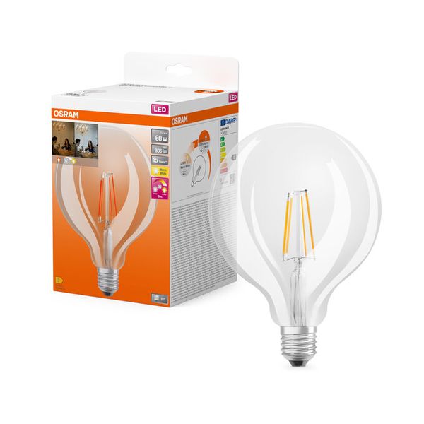 LED Superstar Plus Classic Globe 125 60 Filament Glow DIM 7W 822…827 E27 - , изображение 8