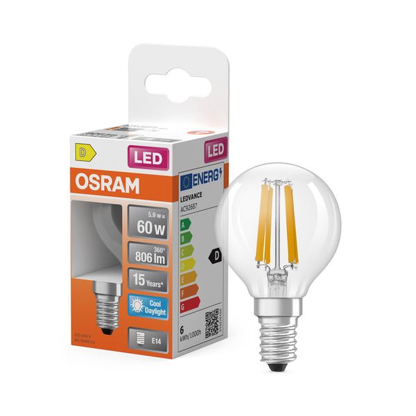 LED Star Classic P 60 Filament 5.9W 865 Clear E14 - , изображение 8