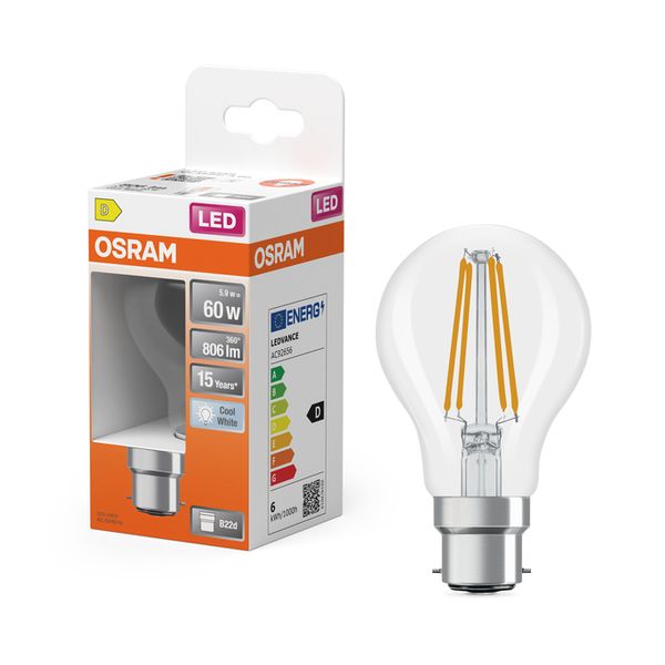 LED Star Classic A 60 Filament 5.9W 840 Clear B22d - , изображение 8