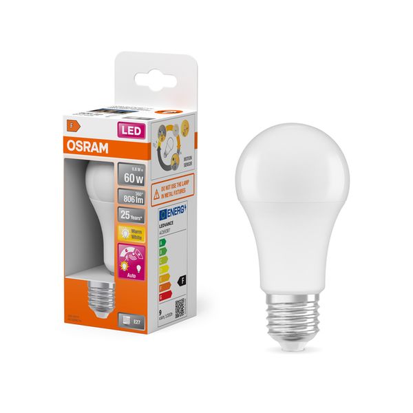 LED Classic A 60 Motion Sensor 8.8W 827 Frosted E27 - , изображение 8