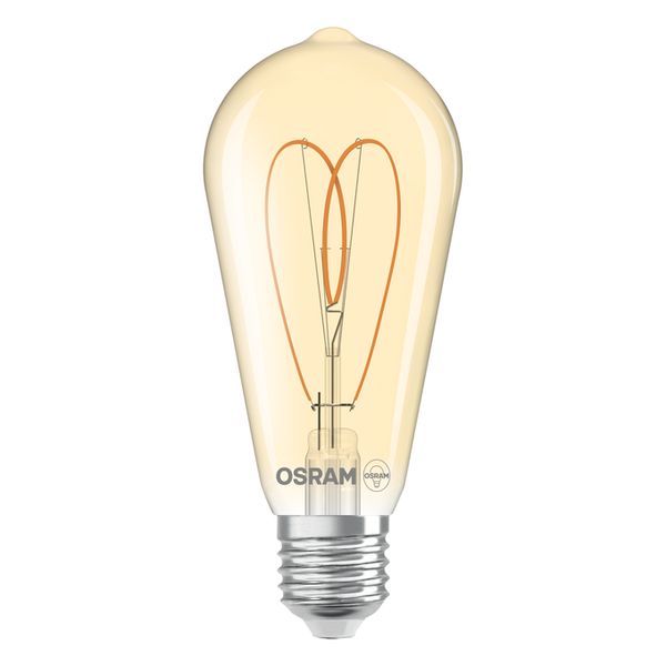 Vintage 1906 Edison 60 Heart Filament DIM 8W 922 Gold E27 - , изображение 2