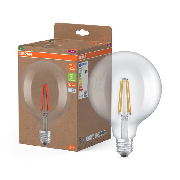 LED Classic Globe 125 100 Filament Energy efficiency class A 7.2W 840 Clear E27 - , изображение 8