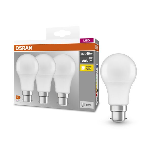 LED Base Classic A 60 8.5W 827 Frosted B22d - , изображение 10