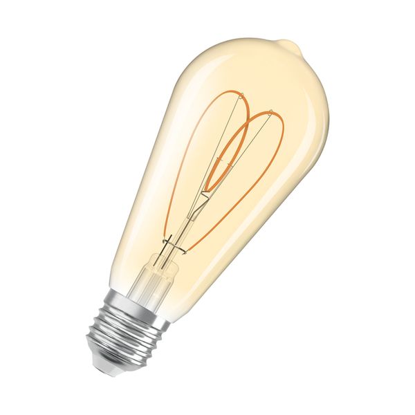 Vintage 1906 Edison 60 Heart Filament DIM 8W 922 Gold E27 - , изображение 5