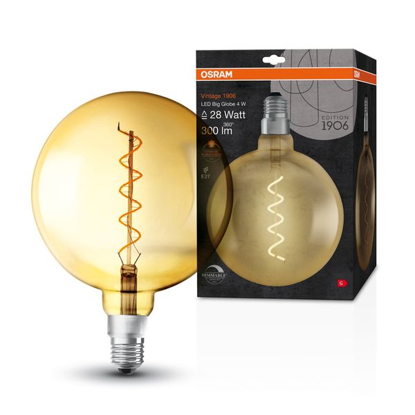 Vintage 1906 Big Globe 28 Filament DIM 4W 820 Gold E27 - , изображение 12