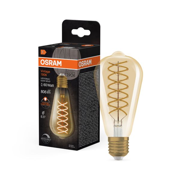 Vintage 1906 Edison 60 Filament DIM 8.8W 824 Gold E27 - , изображение 6