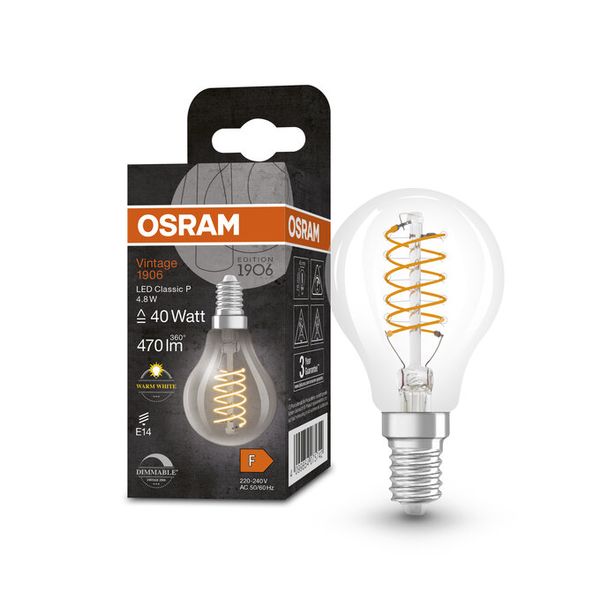 Vintage 1906 Classic P 40 Filament DIM 4.8W 827 Clear E14 - , изображение 6
