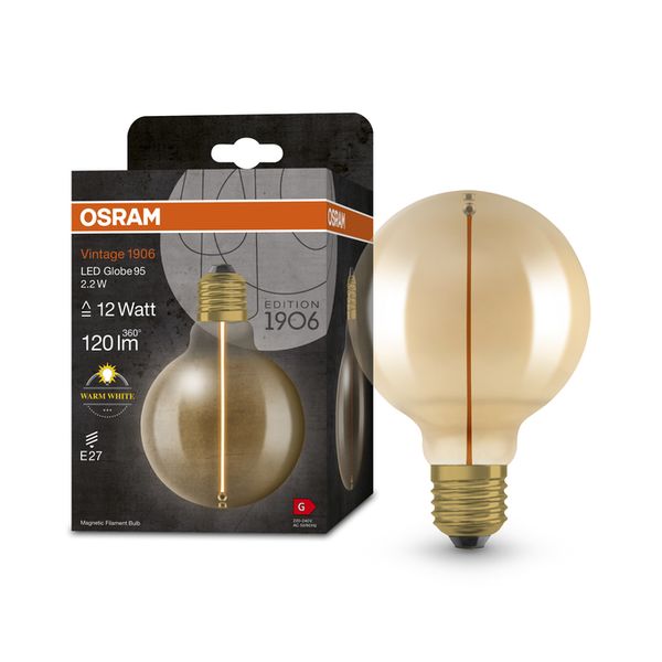 Vintage 1906 Globe 95 12 Filament Magnetic 2.2W 827 Gold E27 - , изображение 6