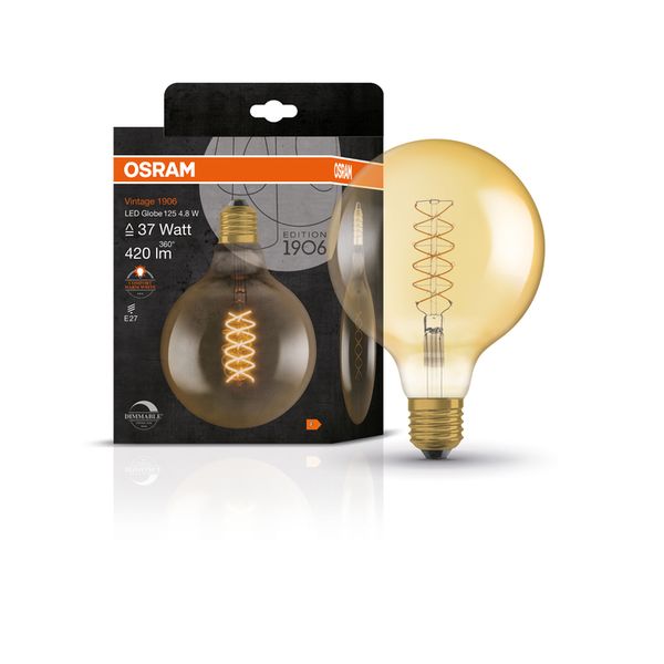 Vintage 1906 Globe 125 37 Filament DIM 4.8W 822 Gold E27 - , изображение 9
