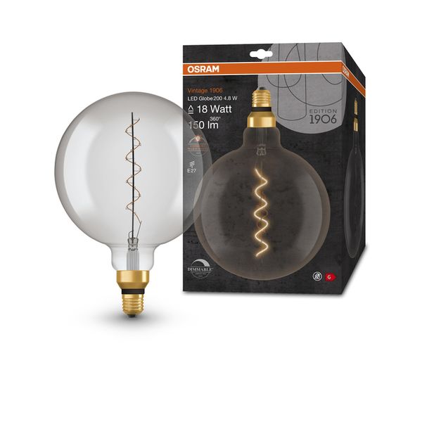 Vintage 1906 Globe 200 16 Filament DIM 4.8W 818 Smoke E27 - , изображение 6