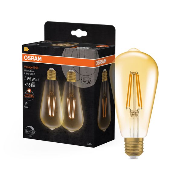 Vintage 1906 Edison 55 Filament DIM 6.5W 824 Gold E27 - , изображение 21