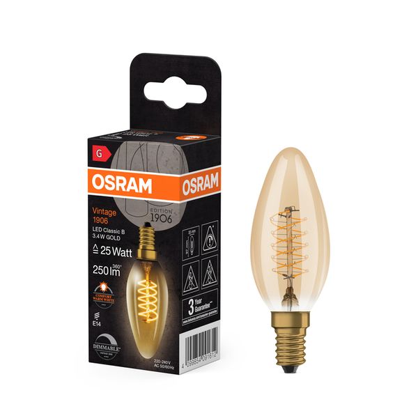 Vintage 1906 Classic B 25 Filament DIM 3.4W 822 Gold E14 - , изображение 9
