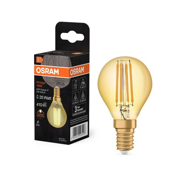 Vintage 1906 Classic P 35 Filament 4W 824 Gold E14 - , изображение 9