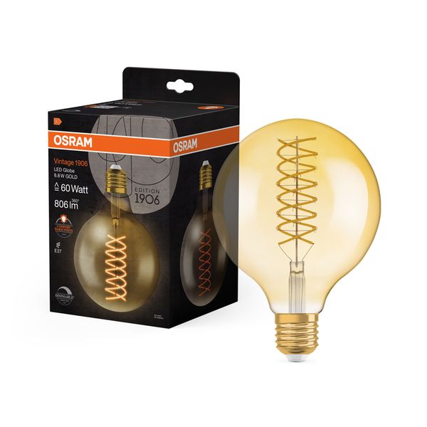 Vintage 1906 Globe 60 Filament DIM 8.8W 824 Gold E27 - , изображение 6