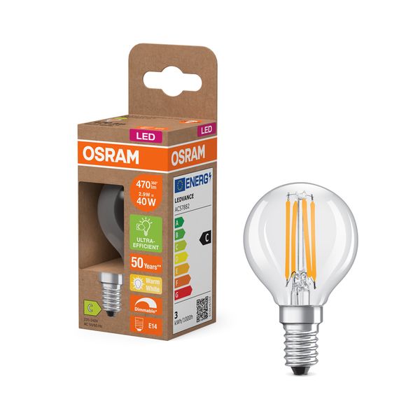 LED Classic P 40 Filament DIM Energy efficiency class C 2.9W 827 Clear E14 - , изображение 7