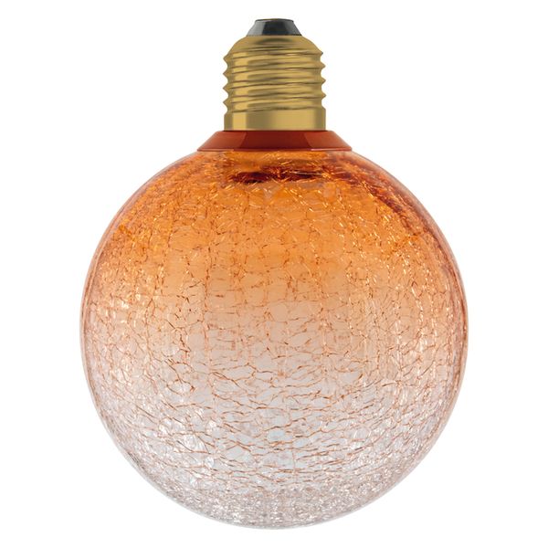 DECOR LED FLAT LAMP 3.5W 827 E27 Non-Dim IN CRACKED GLASS ROUND ORANGE - , изображение 11