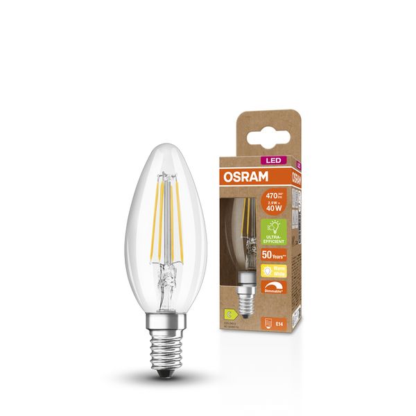 LED Classic B 40 Filament DIM Energy efficiency class C 2.9W 827 Clear E14 - , изображение 5
