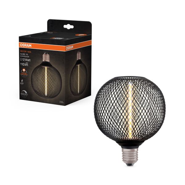 DECOR LED STRAW FILAMENT GLOBE 125 12 BLACK DIM 3.5W 818 E27 - , изображение 6