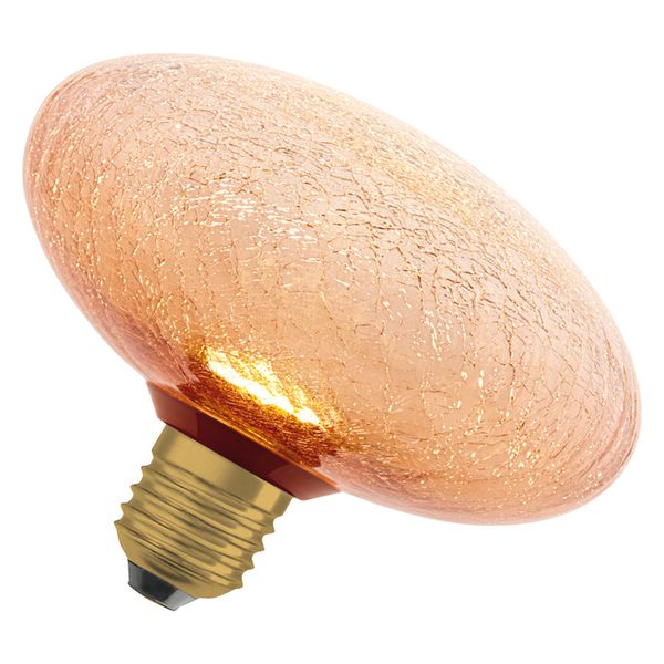 DECOR LED FLAT LAMP 3.5W 827 E27 Non-Dim IN CRACKED GLASS FLATTENED ORANGE - , изображение 15