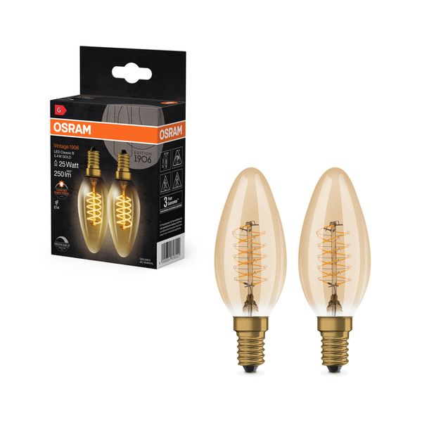 Vintage 1906 Classic B 25 Filament DIM 3.4W 822 Gold E14 - , изображение 6