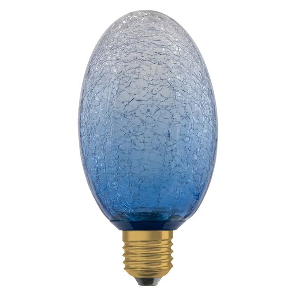 DECOR LED FLAT LAMP 3.5W 827 E27 Non-Dim IN CRACKED GLASS LONG BLUE - , изображение 5