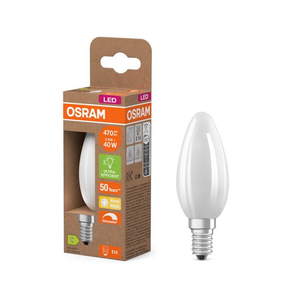 LED Classic B 40 DIM Energy efficiency class C 2.9W 827 Frosted E14 - , изображение 7