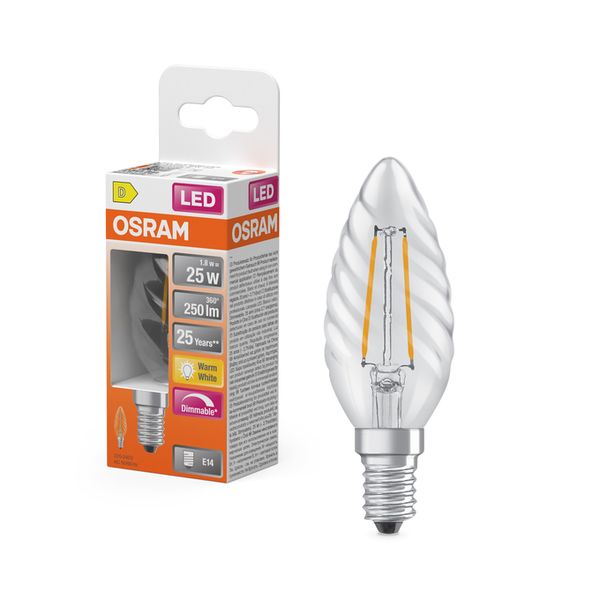 LED Superstar Classic BW 25 Filament DIM 1.8W 827 Clear E14 - , изображение 9