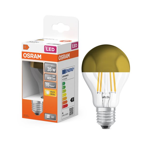 LED Star Classic A 35 Filament Mirror Gold 4W 827 Clear E27 - , изображение 5